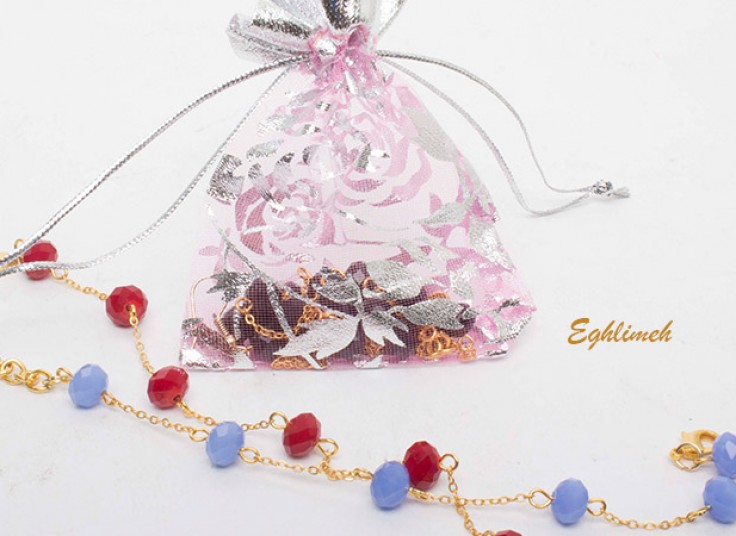 ست کریستال با زنجیر آب طلا eghlimeh