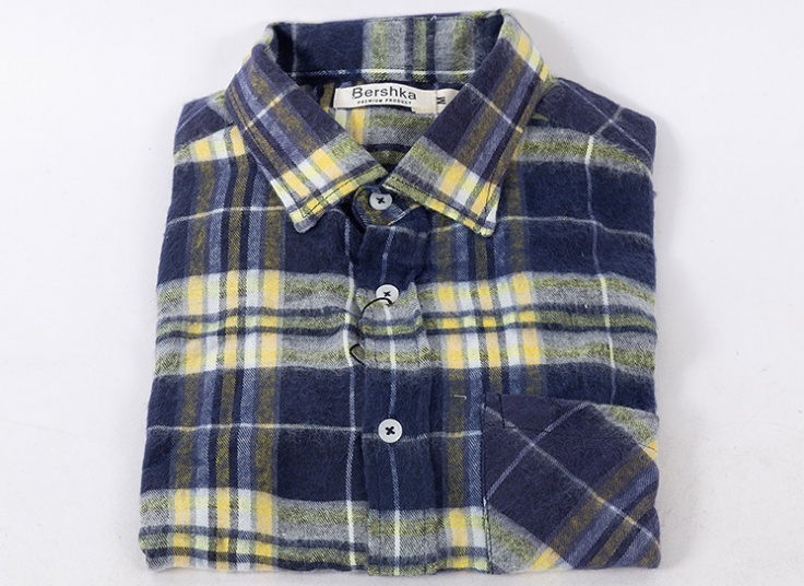 پیراهن پشمی چهارخانه Bershka