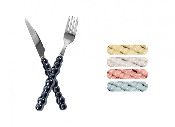 کارد و چنگال دسته مرواریدی