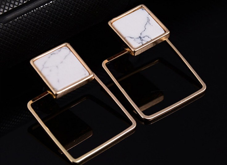 گوشواره هندسی مرمر