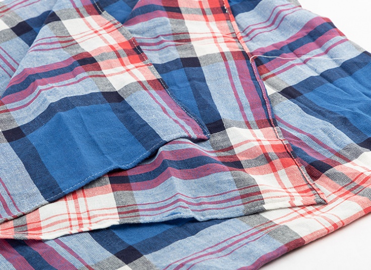 روسری کتانی چهارخانه