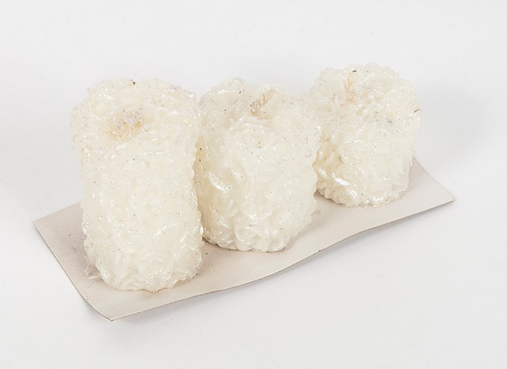 شمع استوانه ای گل رز