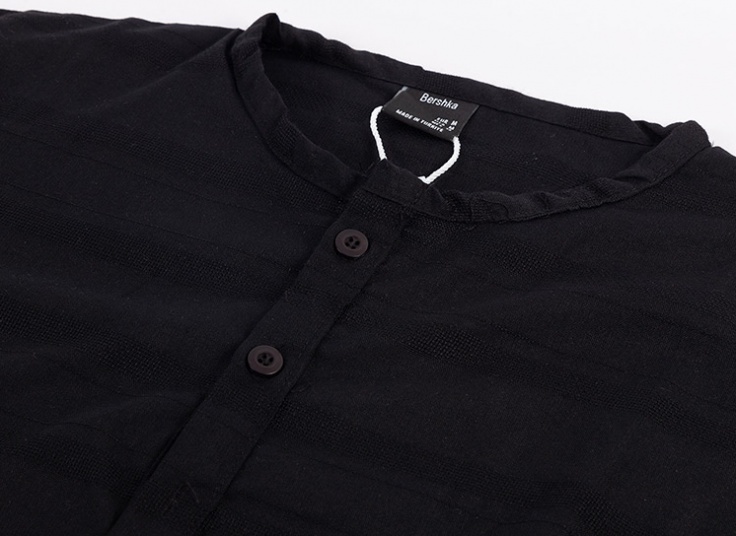 تیشرت سه دکمه مردانه Bershka