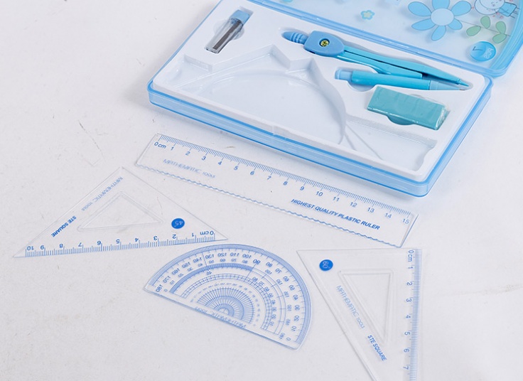 ست 7 تکه پرگار و خط کش AOSDU