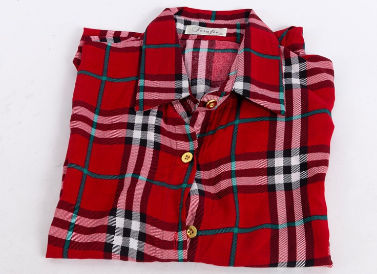 شومیز گره‌ای چهارخانه