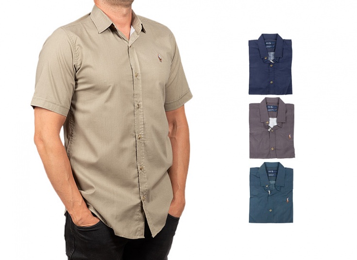 پیراهن آستین کوتاه مردانه POLO