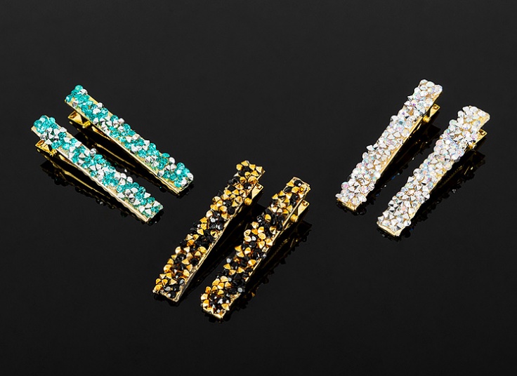 بسته دو عددی گیره مو کریستالی