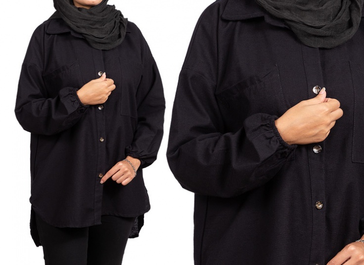 مانتو شومیزی ساده مدل 22831