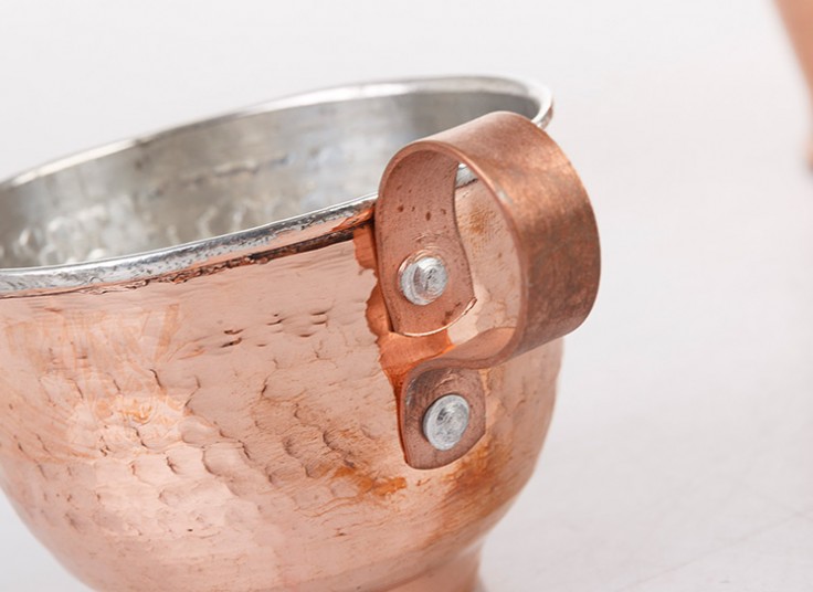 لیوان مسی دسته دار