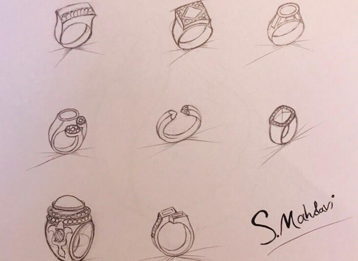 آموزش طراحی دستی طلا و جواهر مجتمع نگین آفاق ایرانیان