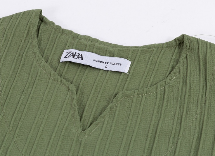 تیشرت مردانه یقه کوبایی طرح zara