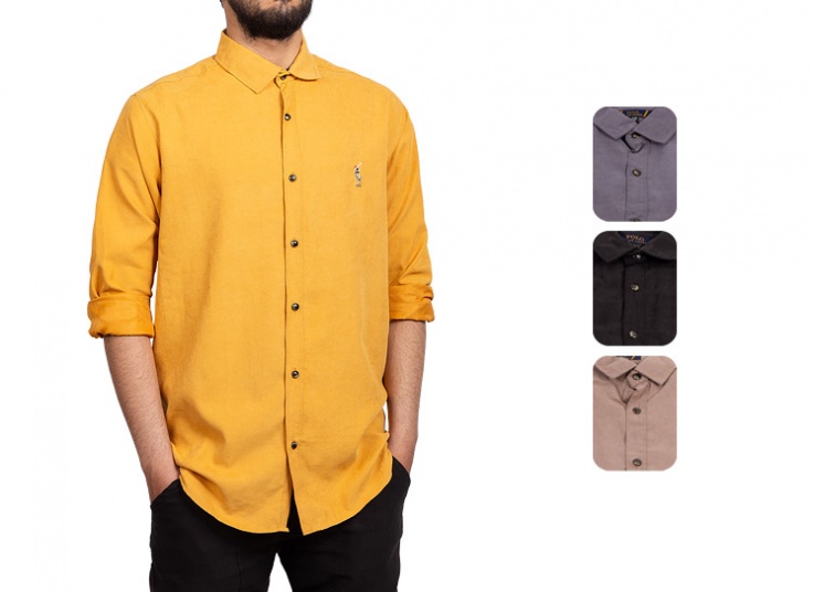 پیراهن مخمل مردانه طرح Ralph Lauren