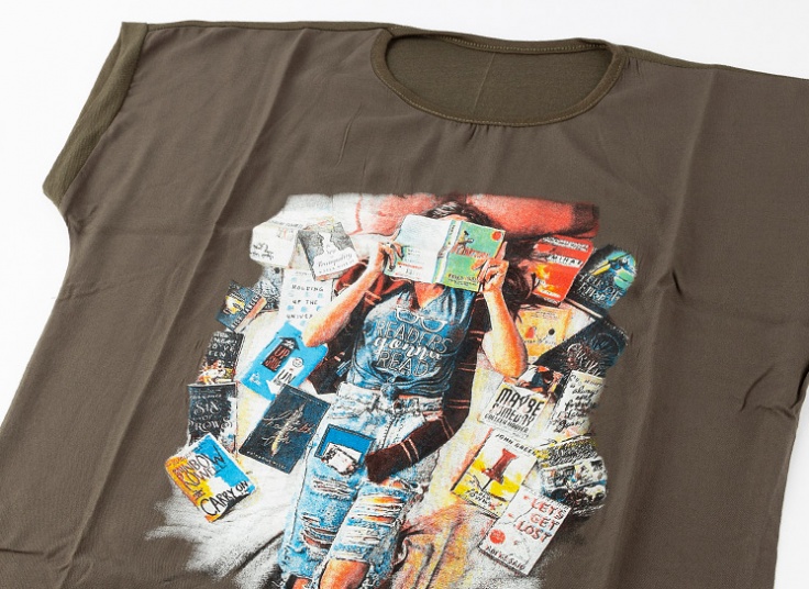 تیشرت زنانه Girl & Book