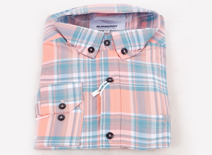 پیراهن مردانه چهارخانه طرح BURBERRY