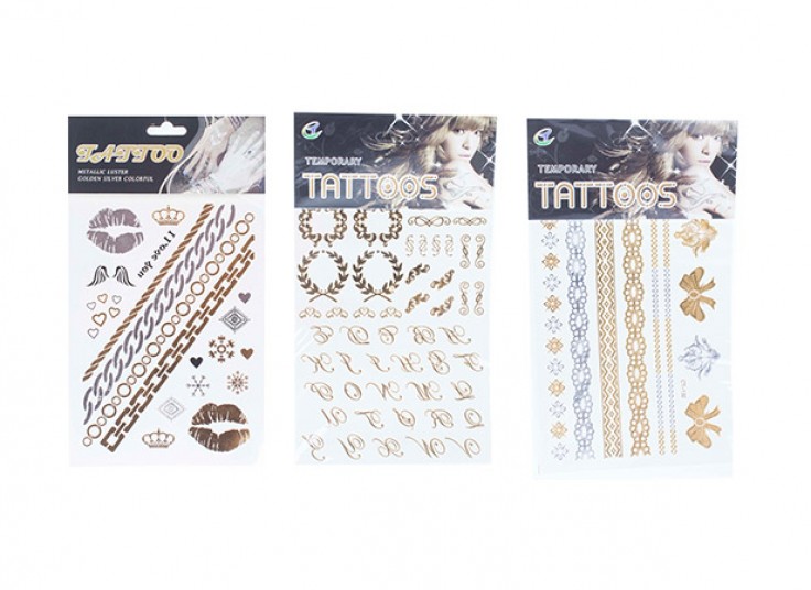 تتو موقت طلایی نقره‌ای