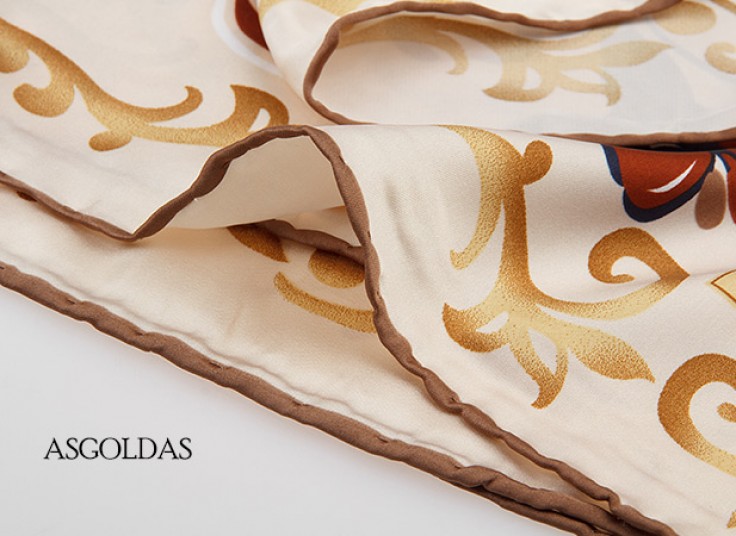 روسری دست دوز ابریشم ASGOLDAS
