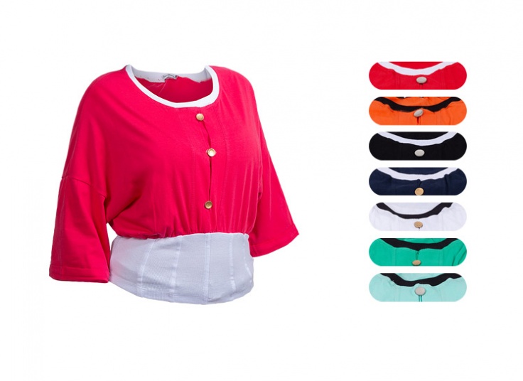 بلوز آستین کیمونو زنانه کد 15971