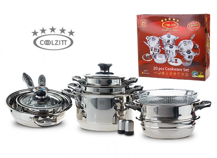 ست قابلمه استیل 20 پارچه COOLZITT