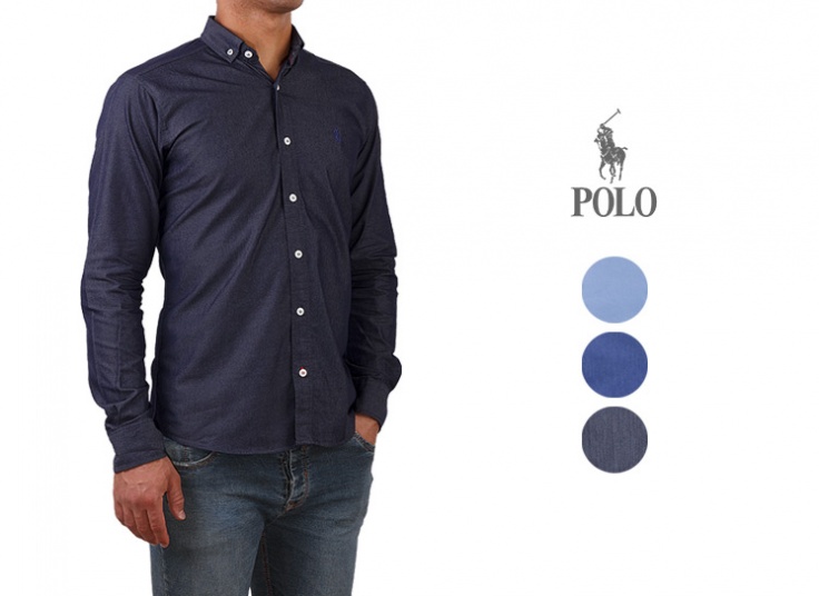 پیراهن طرح جین مردانه Polo