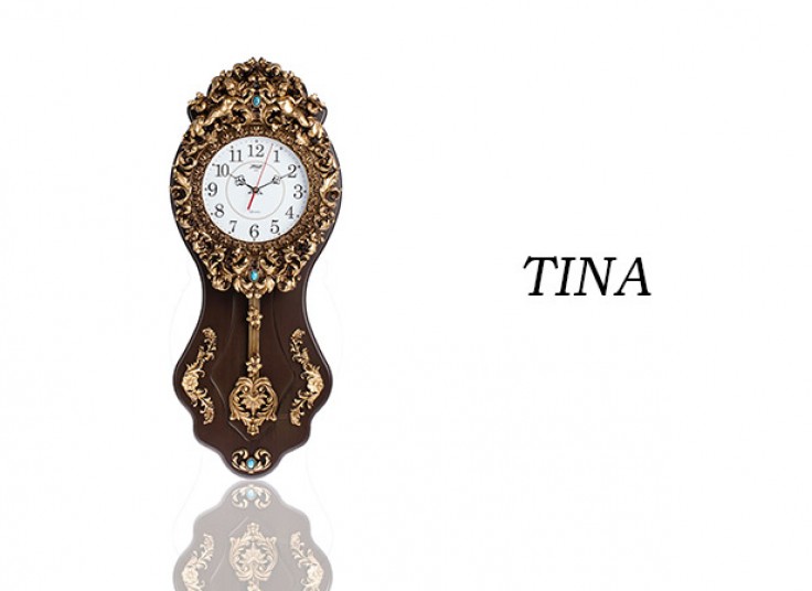ساعت دیواری طرح چوب