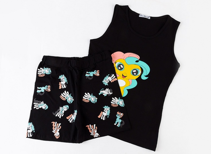 ست تاپ و شلوارک Unicorn