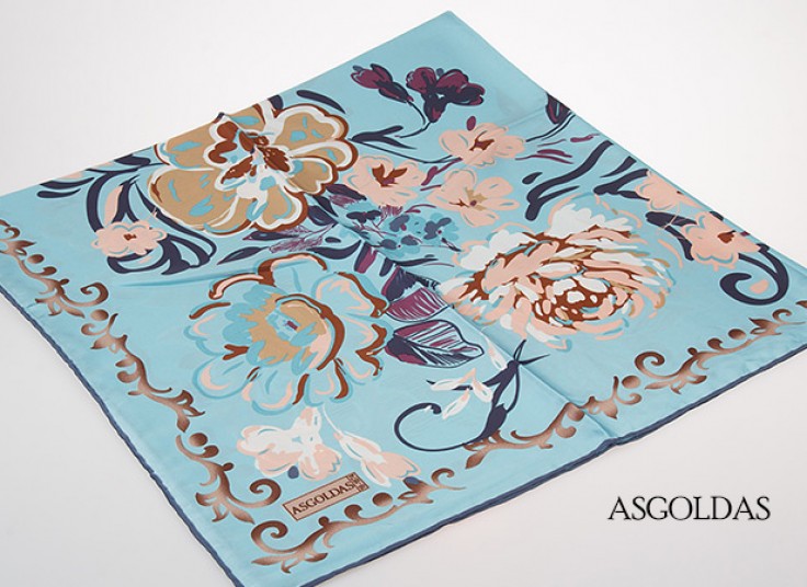 روسری دست دوز ابریشم ASGOLDAS