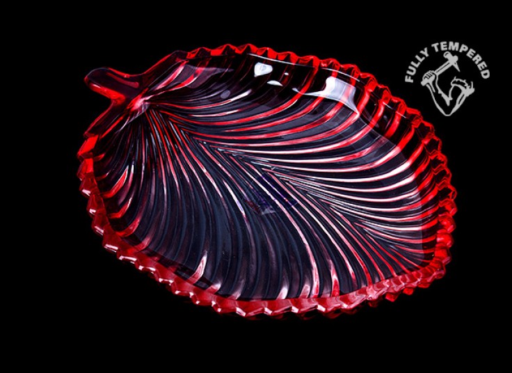 بشقاب طرح برگ FULLY TEMPERED