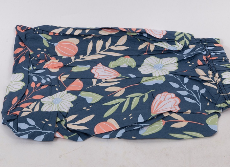 شلوار نخی گلدار PR