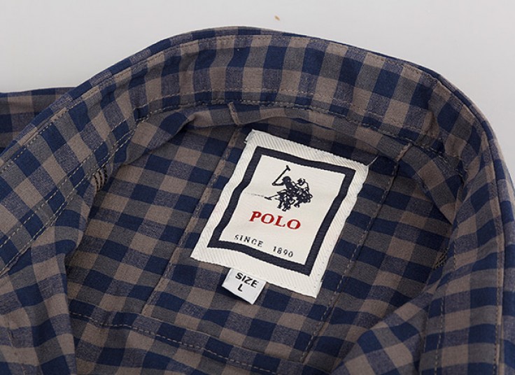 پیراهن مردانه چهارخانه طرح polo