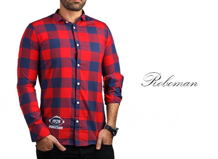 پیراهن چهارخانه Roboman