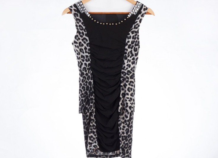 پیراهن کوتاه پلنگی زنانه Ding Yu