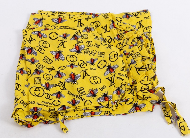 تاپ و شلوارک نخی طرحدار