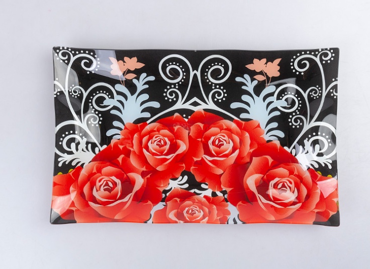 سینی پذیرایی شیشه ای Queens