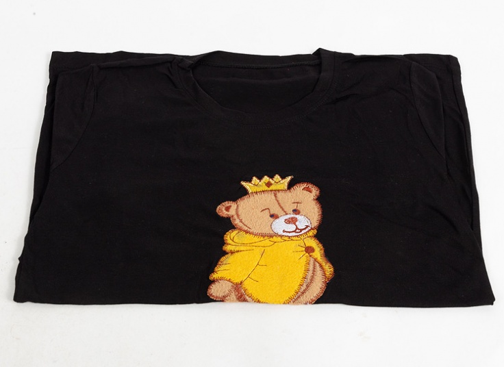 تیشرت زنانه تکه دوزی طرح خرس