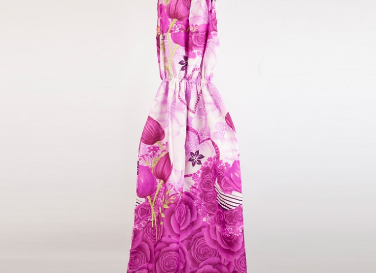 پیراهن ساحلی گل‌دار زنانه