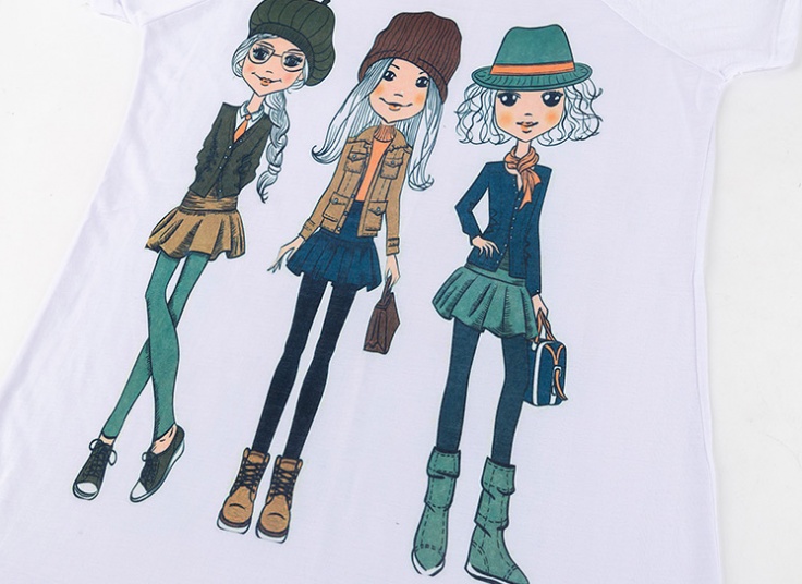 تیشرت طرح فانتزی زنانه