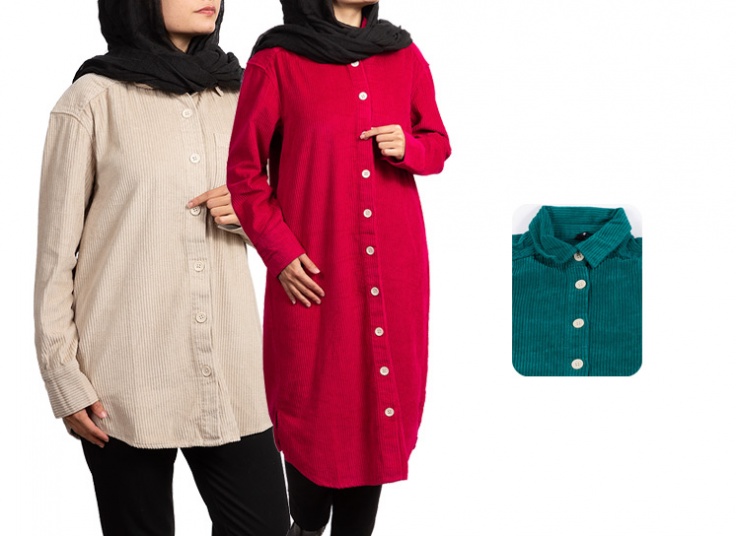 شومیز مانتویی مخمل HEMA