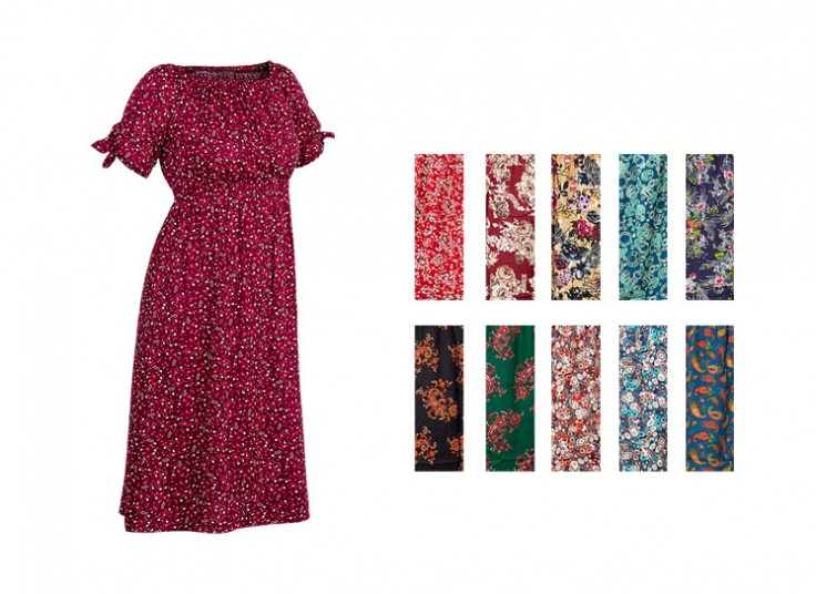 پیراهن ساحلی یقه قایقی