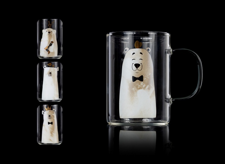 لیوان پیرکس طرح Polar Bear