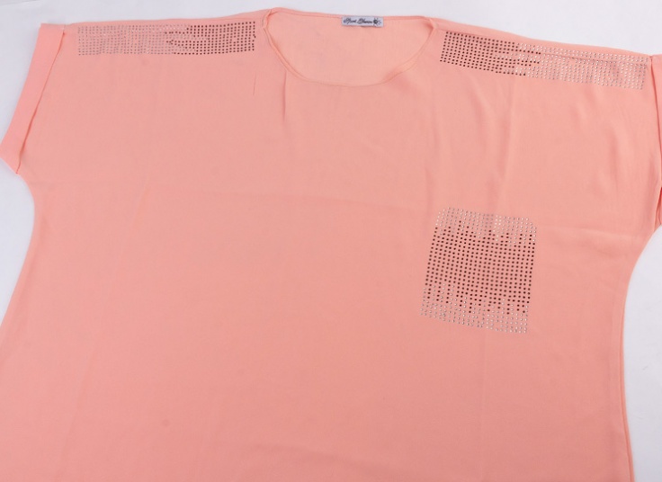 تیشرت حریر کرپ سایز بزرگ jewelled