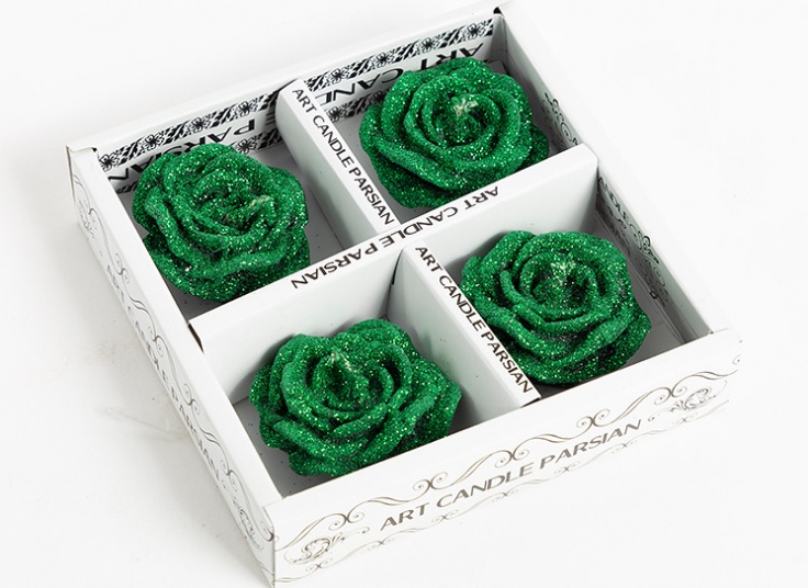 شمع طرح گل رز