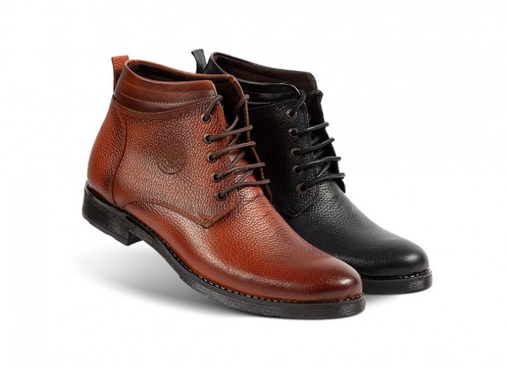 نیم بوت مردانه چرم طبیعی ecco