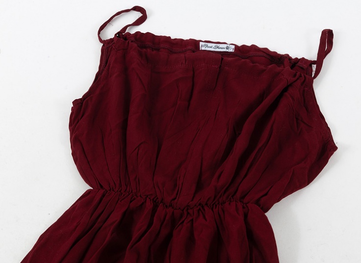 پیراهن ساحلی نخی بنددار