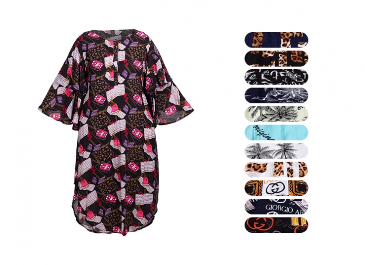 پیراهن ساحلی آستین کلوش