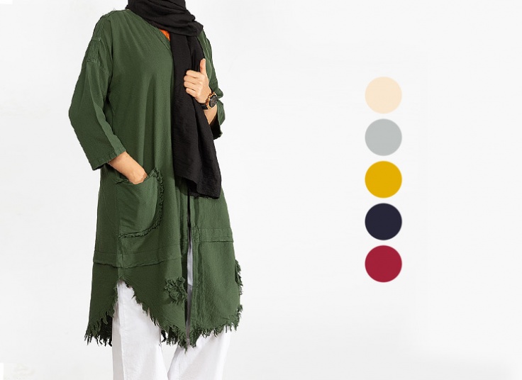 مانتو کتان زنانه