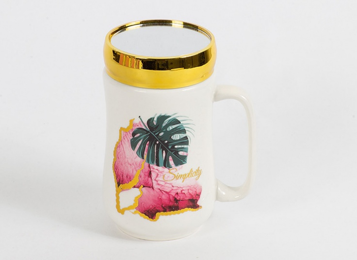 ماگ درب دار آینه ای