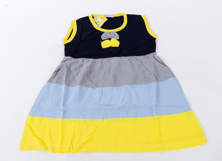 سارافون دخترانه پرچمی پاپیون دار