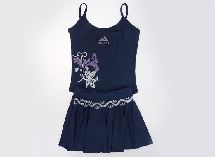 ست تاپ و دامن تنیسی طرح adidas