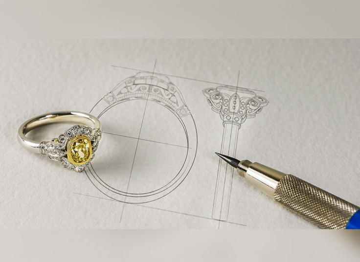 آموزش طراحی دستی طلا و جواهر مجتمع نگین آفاق ایرانیان