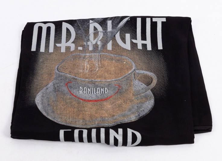 تاپ جلو نخی طرح فنجان و قهوه کد14325